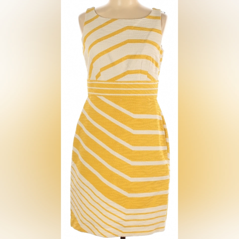 The Limited Striped Yellow and White Dress